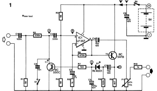 audio-compressor circuit based LF357
