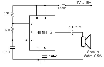 Intrusion banner renere Electronic buzzer circuits with ne555 timer IC » CircuitsZone.com
