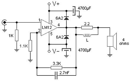 100w audio amplifier circuit based M12CLK ic