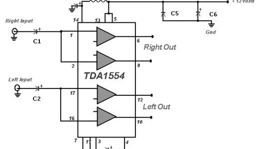22-Watt-Stereo-Amplifier-with-Power-IC-TDA1554