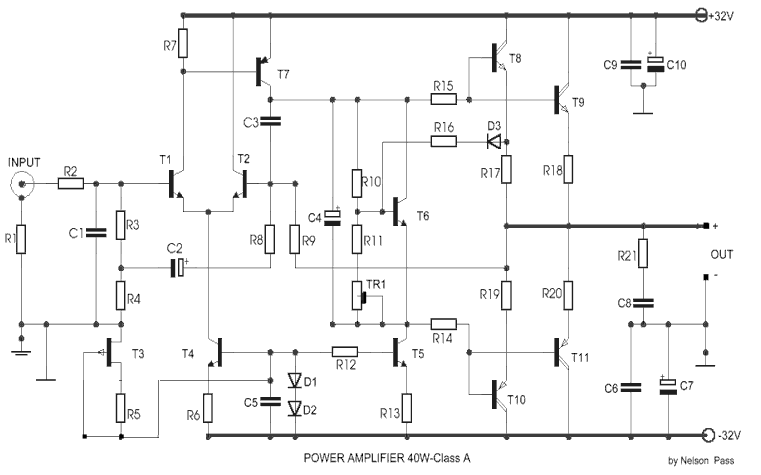 40 watt class a amplifier circuit