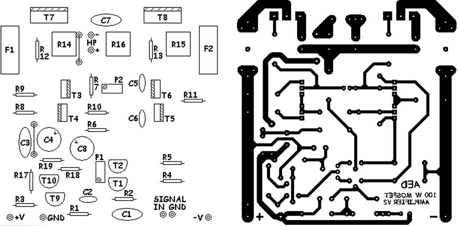 basic mosfet amplifier circuit pcb
