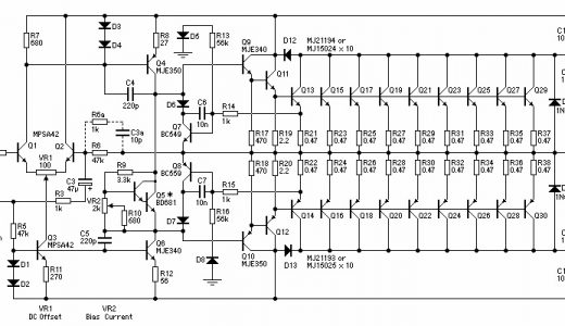 high power audio amplifier circuit 1500 watt