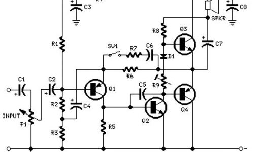 2 watt amplifier circuit