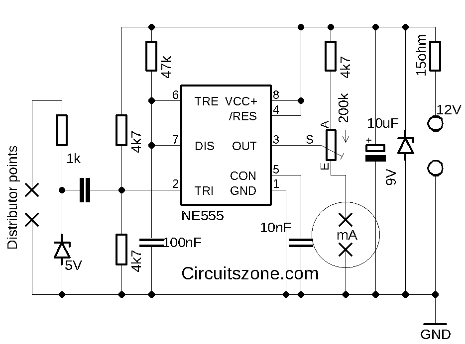 car tachometer circuit
