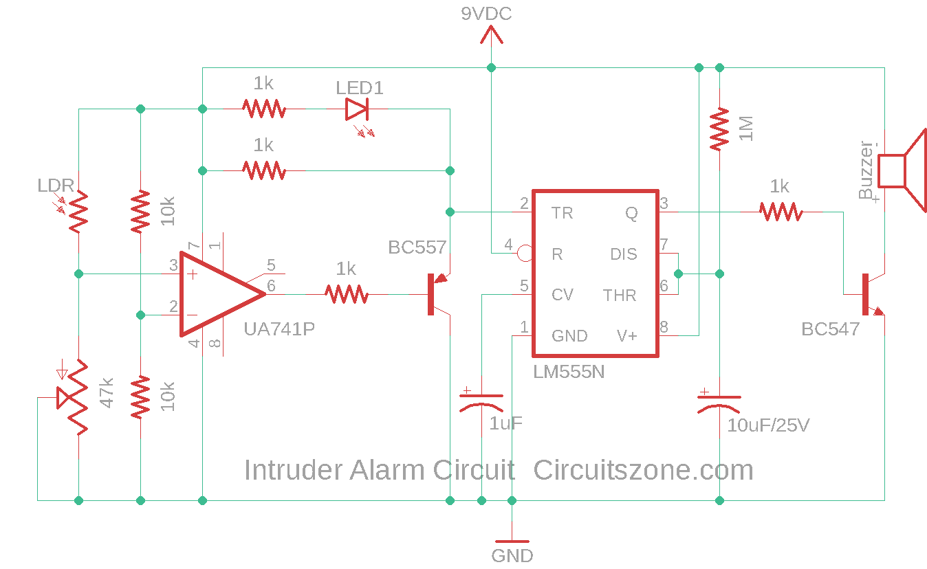 intruder alarm circuit