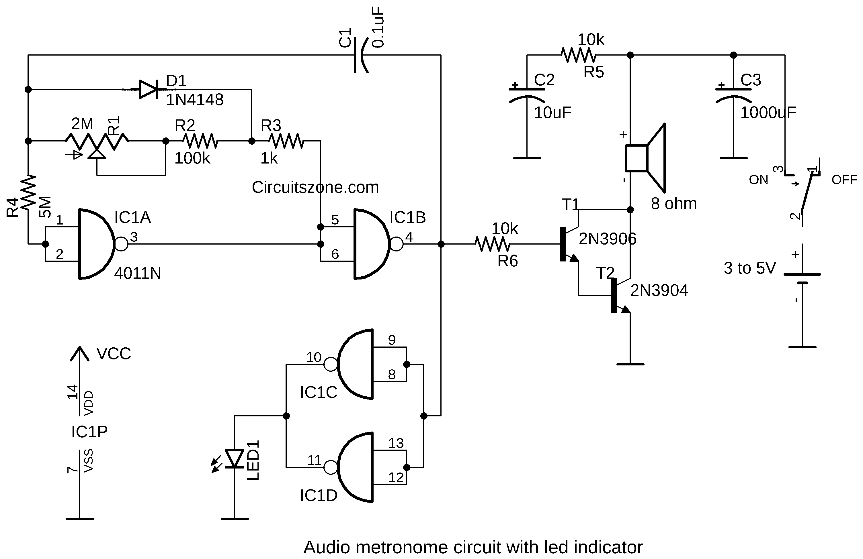 audio metronome circuit