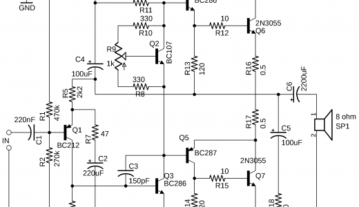 power amplifier based 2n3055